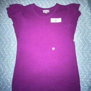 LOFT Kids Short Sleeve Top in Vibrant Purple